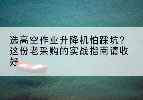 习水高空作业升降机厂家推荐-选高空作业升降机怕踩坑？这份老采购的实战指南请收好