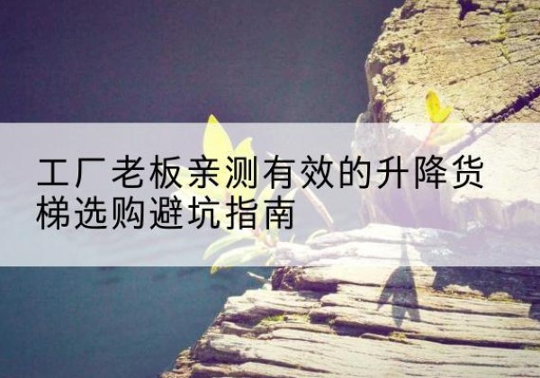 习水升降货梯怎么选-工厂老板亲测有效的升降货梯选购避坑指南